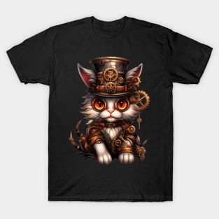 Cat Halloween Steampunk for Cat Lover T-Shirt